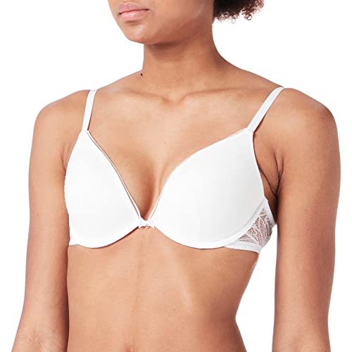 Women'secret Biustonosz Push Up dla Kobiet, Żółty, Biały, 100B