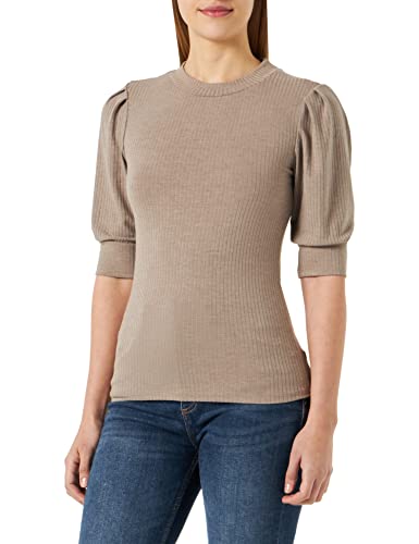 Vila VIFELIA 2/4 TOP/SU - NOOS, orzech włoski/szczegóły: melanż, XXL