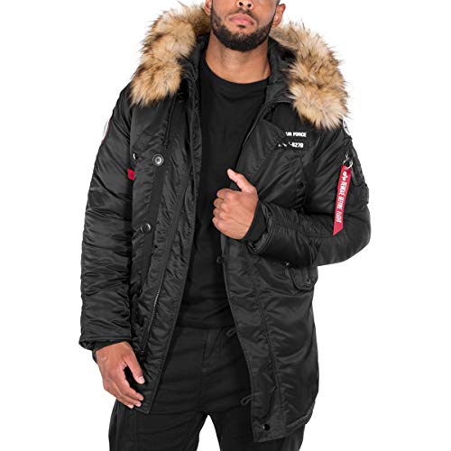 Alpha Industries Płaszcz męski, czarny, L