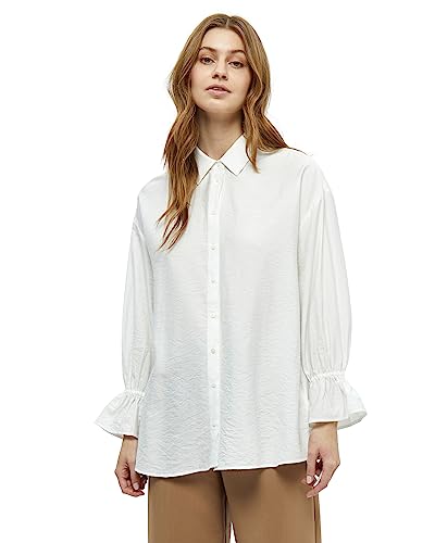 Peppercorn Damska koszula z długim rękawem Orinna z krawatem, Gardenia, 8, Gardenia, 34