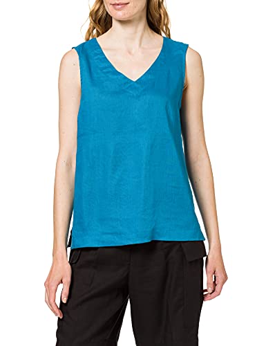 APART Fashion Damska bluzka lniana, niebieski, 34-46