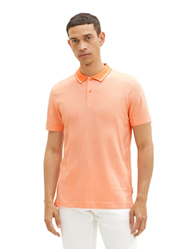 TOM TAILOR Męska 1036437 koszulka polo, 31994-Melon Orange White Stripe, 3XL, 31994 - melon pomarańczowy biały pasek, 3XL