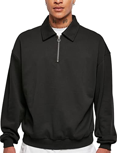 Urban Classics Męska koszula z okrągłym dekoltem, czarna, XL, czarny, XL
