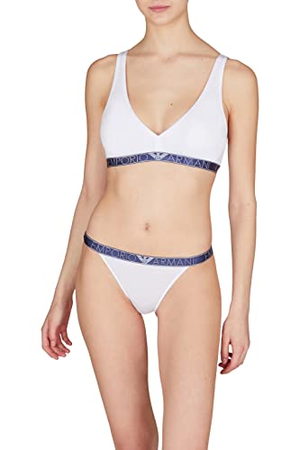 Emporio Armani Damski Marzycielski Wiskoza Koronkowy Biustonosz Wyściełany Damski, biały, XS