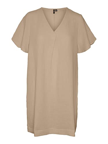 Prawdziwa Moda Vmnatali Nia SS Short Dress Wvn Damska Sukienka, Irish Cream, S