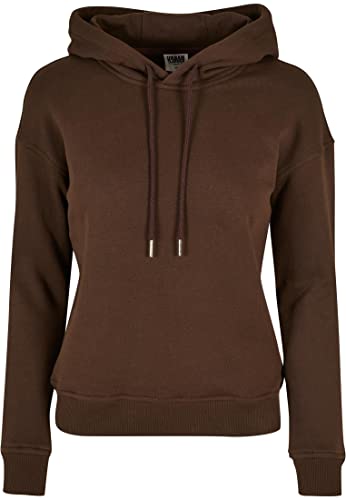 Urban Classics Damska bluza z kapturem organiczna, dostępna w wielu różnych kolorach, rozmiary od XS do 5XL, brązowy, S