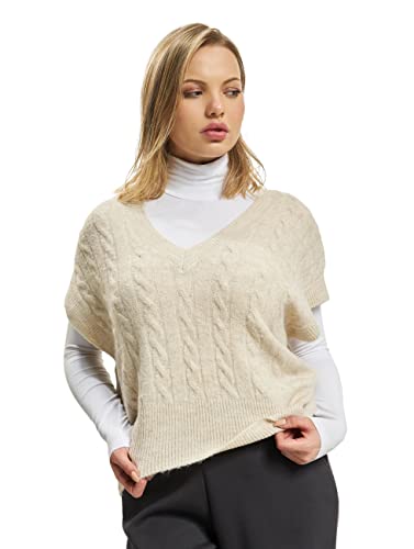 ONLY Damska kamizelka Onlmelody KNT Noos sweter, płatki owsiane/szczegóły: melanż, XL