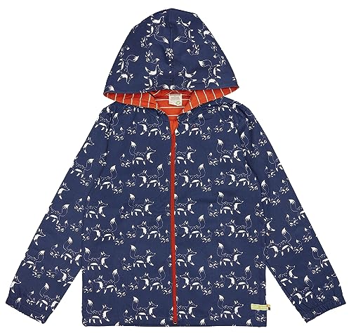 loud + proud Dziecięca kurtka wodoodporna unisex, certyfikat GOTS kurtka przejściowa, ultramaryna, 98/104, ultramaryna, 98-104