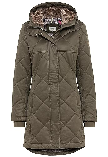 camel active Damski płaszcz pikowany w stylu vintage, czarny, 34