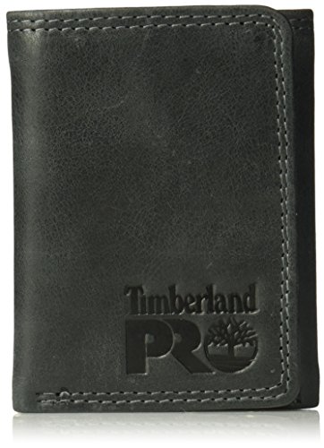 Timberland PRO Męski skórzany potrójny portfel Rfid z okienkiem identyfikacyjnym