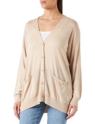 United Colors of Benetton Sweter damski kardigan, Beżowy 81 g, L