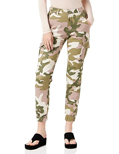 Urban Classics Damskie spodnie cargo z wysokim stanem Spodnie Kobiety , Duskrose Camo , 26