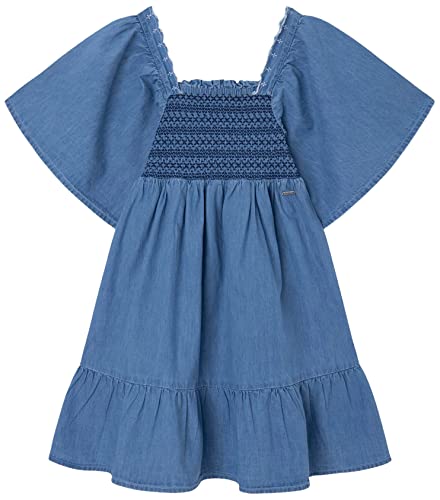 Pepe Jeans Dziewczęca sukienka Soronaty, Niebieski (Bay), 6 Lata