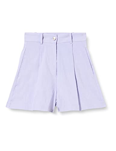 Pinko Damskie spodnie ze stretchu, lniane, Y28_light orchidea, 68