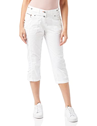 Cecil Damskie spodnie letnie B375098 3/4 Casual, białe, W33/L22
