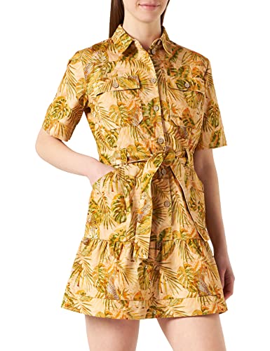 Desigual Damska sukienka Vest_Safari Casual, żółty, S