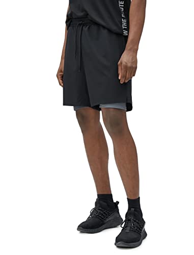 Koton Męskie legginsy sportowe ze sznurkiem, czarny (999), L
