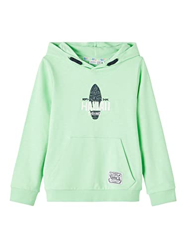 NAME IT Nkmdagor Ls Sweat W Hood Unb bluza chłopięca, Green Ash, 146-152