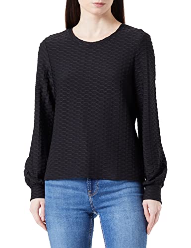 ONLY Koszulka damska Onlsigne L/S O-Neck Top JRS z długim rękawem, czarny, S