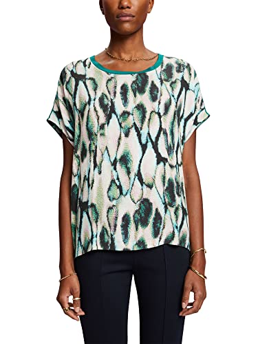 ESPRIT Collection T-shirt damski, 308 / Emerald Green 4, S