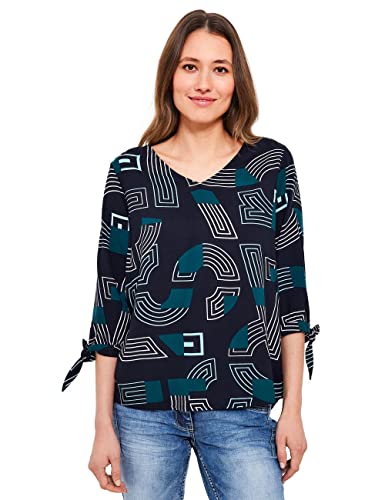 Cecil Damska bluzka z nadrukiem, Deep Blue, XS