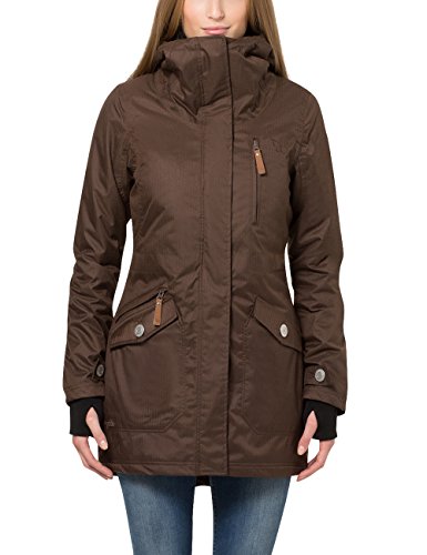 Berydale Kurtka parka wodoodporna i wiatroszczelna, Damskie, brązowy (opakowanie 1 sztuka), XS