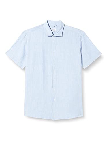 Seidensticker Męska koszula z krótkim rękawem, regularny krój, jasnoniebieska, 47, jasnoniebieski