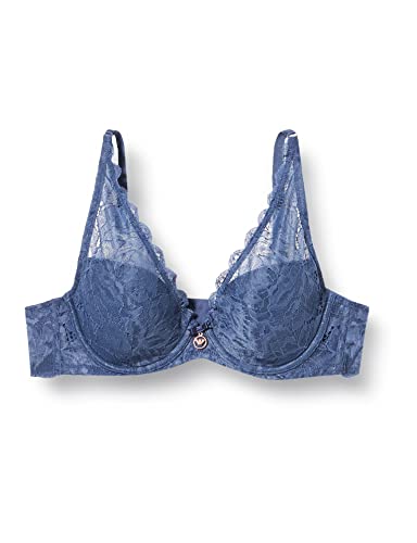 Emporio Armani Damski wyściełany biustonosz Wieczna Koronka, indygo nastrój, B