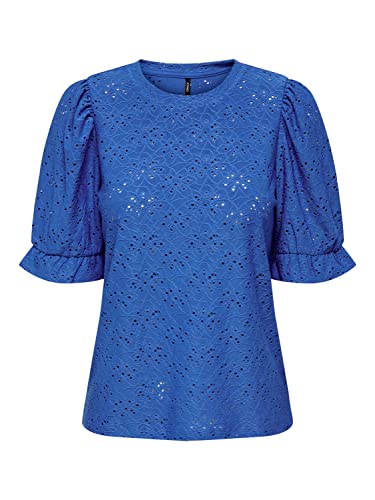 ONLY ONLSMILLA S/S Puff JRS Top, Strong Blue, S, niebieski (Strong Blue), S