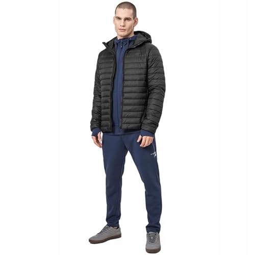 4F H4z22-kump004 Płaszcz, Głęboki Czarny-Czarny, L Męski, Głęboki czarny - czarny, L