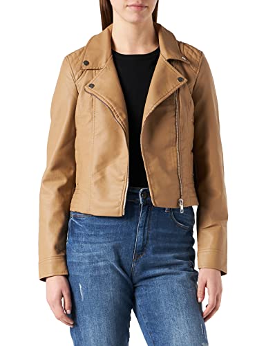 VERO MODA Damski VMRAMON Short Coated Jacket BOOS płaszcz, Tigers Eye, S