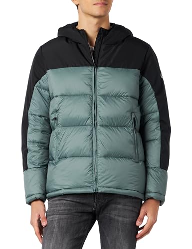 Champion Legacy Outdoor-Colorblock Hooded Kurtka Mężczyźni, Verde BLG/Nero, L
