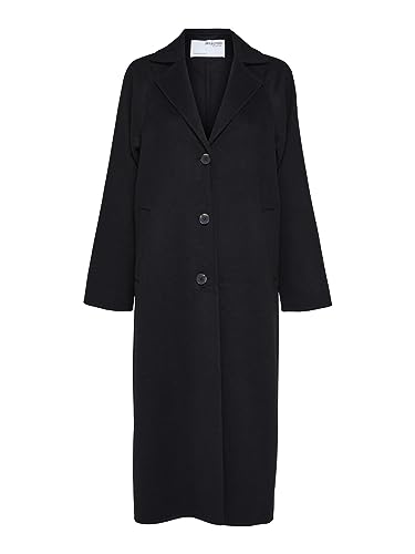 SELECTED FEMME Damski płaszcz wełniany Classic, czarny, 36