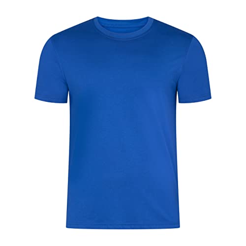 HRM Męski T-Shirt Heavy Luxury Roundneck Tee I Fair Trade T-shirt męski z okrągłym dekoltem I trwały i wykonany w 100% z bawełny ekologicznej, królewski błękit, XXL