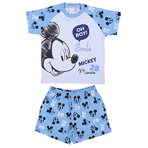 CERDÁ LIFE'S LITTLE MOMENTS Dziecięca pijama Verano Niño De Color Rojo-Licencia - Pijama Summer Boy - oficjalna licencja Disney, AZUL, 24 Miesiące