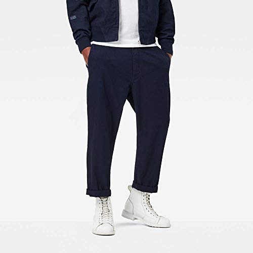 G-STAR RAW Spodnie męskie Bronson Loose Chino, niebieski (Rinsed 8975-082), 28W x 32L