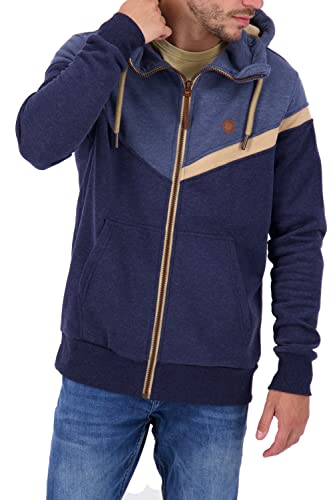 Alife and Kickin JulianAK A męska bluza dresowa, kurtka rekreacyjna, bluza z zamkiem błyskawicznym, S-XXXL, granatowa melanż, S, granatowy melanż