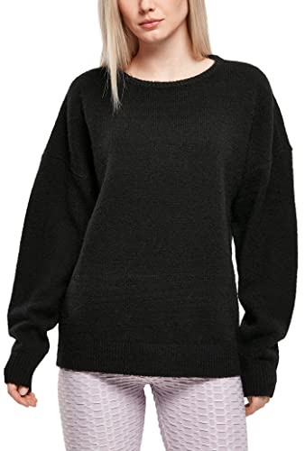 Urban Classics Bluza damska Ladies Chunky Fluffy Sweater Sweat, czarna, XS