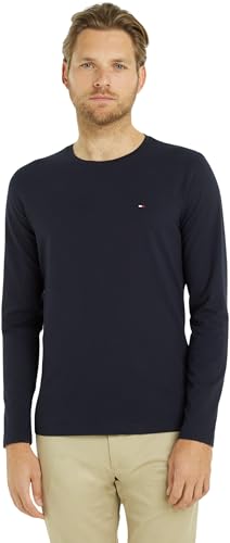 Tommy Hilfiger Stretch Slim Fit Long Sleeve koszulka męska z długim rękawem, Desert Sky, S