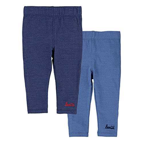 Levi's Kids 2-pak klasyczne legginsy niemowlęce dziewczynki, Medieval Blue, 3 Miesiące