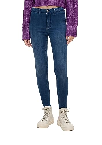Q/S by s.Oliver Damskie spodnie jeansowe, Sadie High Rise Skinny Leg, niebieski, 34W / 34L