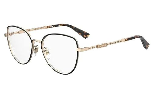 Okulary przeciwsłoneczne MOSCHINO Mos601, czarno-złote, 52 damskie, Czarny - Złoty