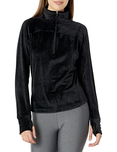Juicy Couture Damska koszulka z zamkiem błyskawicznym Chamonix, soczysta czarna, XL