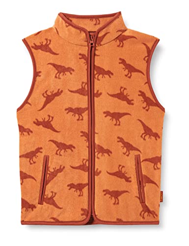 Playshoes Unisex dziecięca kamizelka polarowa dinozaury, ochra, 86, ochra, 86