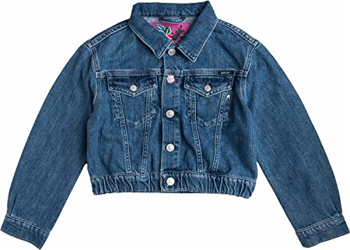 Replay Dziewczęca kurtka jeansowa SG8274, 009 MEDIUM Blue, 4A