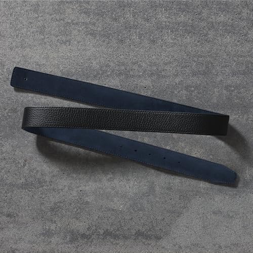 Womo CINT MOD Gładka granatowa/cielęca Mart czarny105cm Pasek, Czarny, Regularny, Czarny, Regular