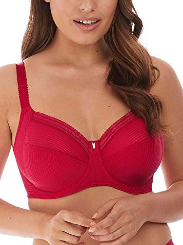 Fantasie Damski biustonosz z fiszbinami Fusion Full Coverage Side Support, Czerwony, 75E