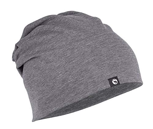 STARK SOUL Slouch Beanie czapka dla kobiet i mężczyzn (unisex), lekka czapka z dżerseju, rozmiar uniwersalny, ciemnoszary, jeden rozmiar