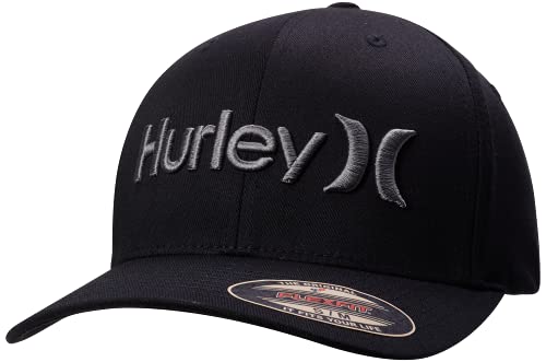 Hurley Męska czapka baseballowa - Big Corp Stretch Fitted Hat, czarny, M
