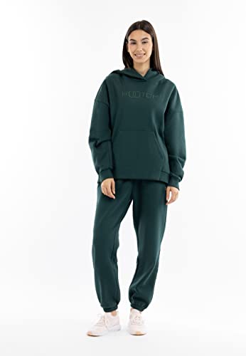 Hootomi damska bluza z kapturem, duży rozmiar, zielona, M, ciemnozielony, M